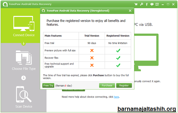 FonePaw Android Data Recovery الكراك مع كجن تحميل